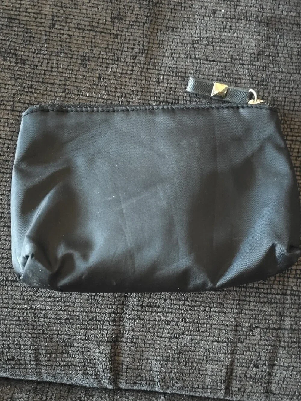 Victoria's Secret Black Gold Studded Logo Cosmetic Pouch